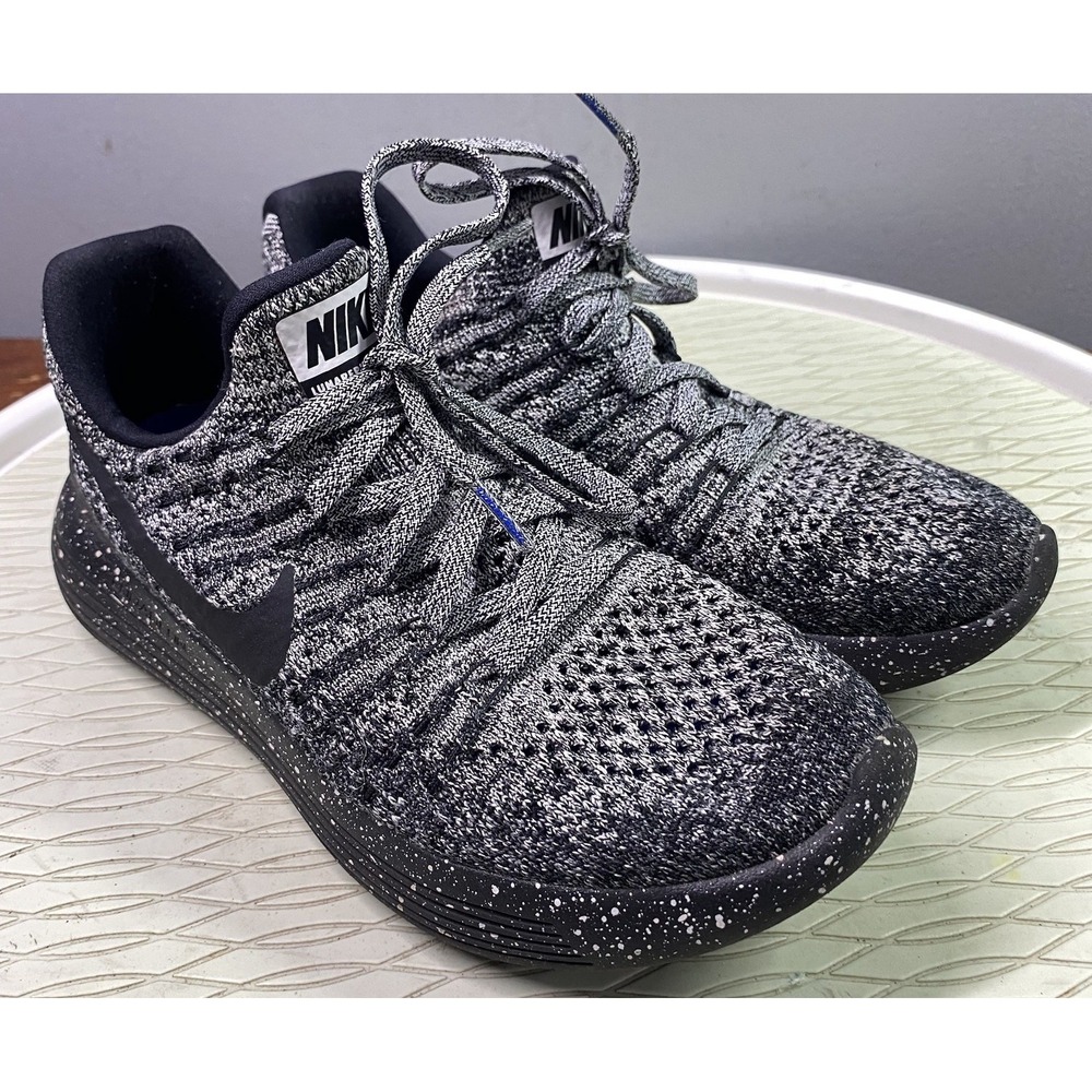 Nike Lunarepic Flyknit 2 Women's Running Shoes Sneakers Black/White Oreo Sz. 6‎